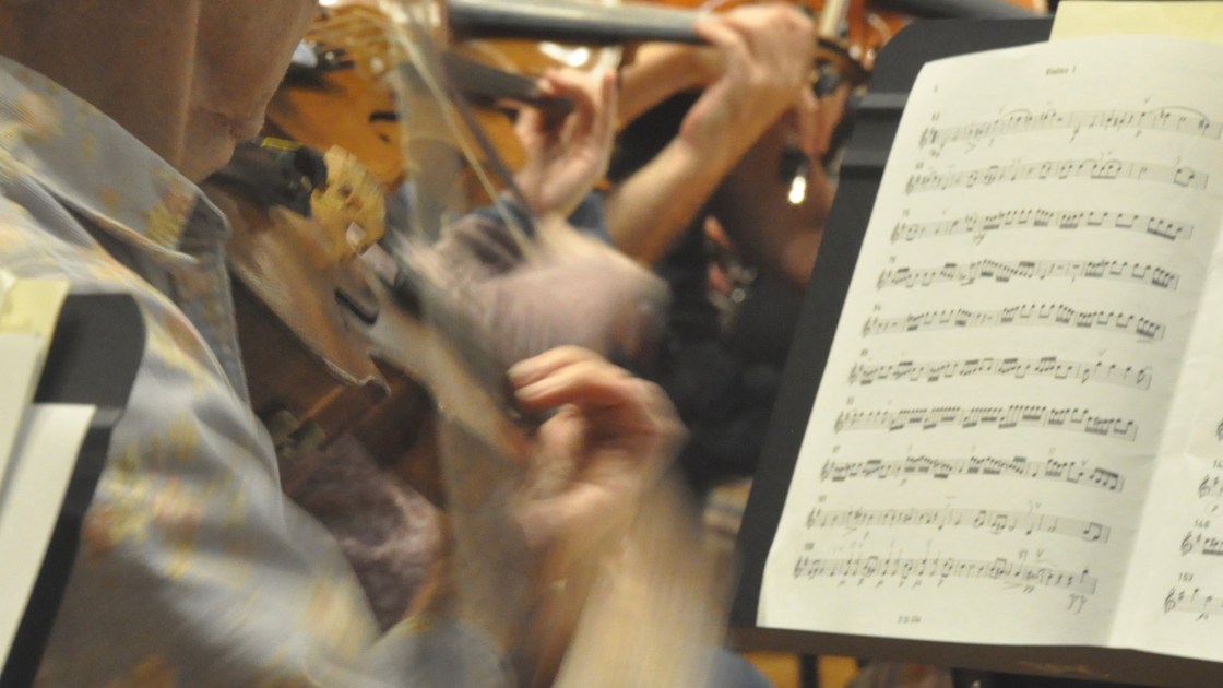violinist near music stand
