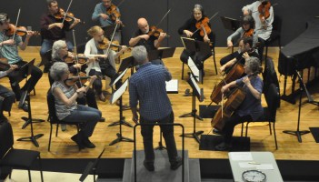 orchestra in rehearsal