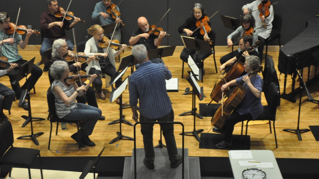 orchestra in rehearsal